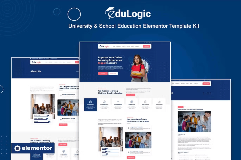 کیت قالب المنتور آموزشگاه و دانشگاه Edulogic