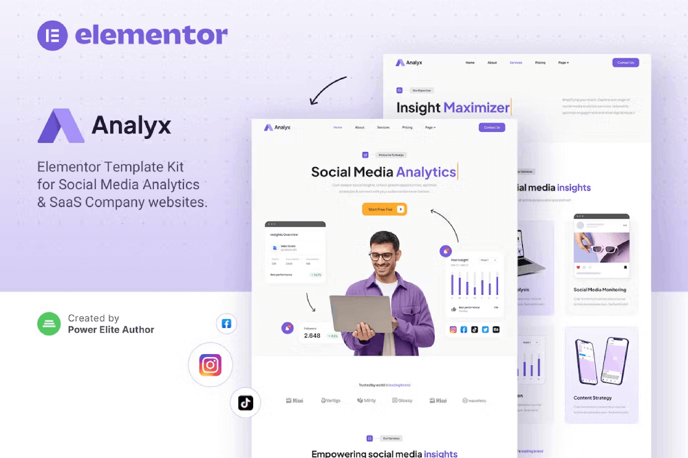 کیت قالب المنتور تحلیل شبکه‌ های اجتماعی Analyx