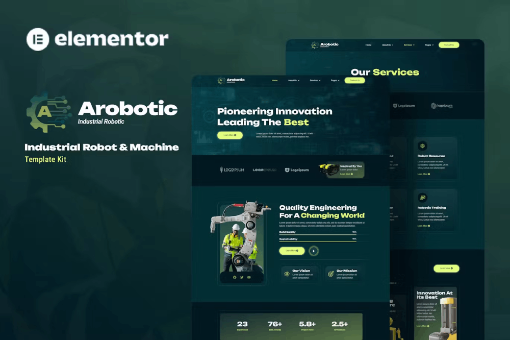 کیت قالب المنتور ربات صنعتی و ماشین‌ آلات Arobotic