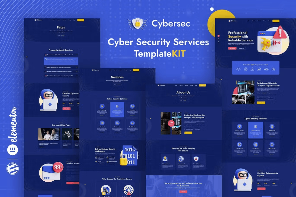 کیت قالب المنتور خدمات امنیتی Cybersec