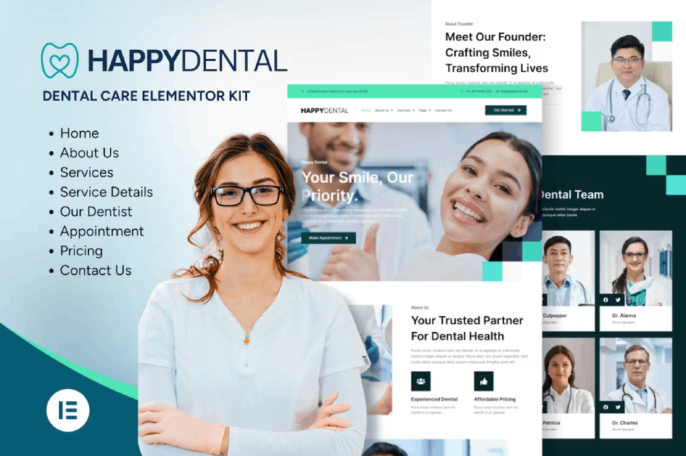 کیت قالب المنتور خدمات دندانپزشکی Happy Dental