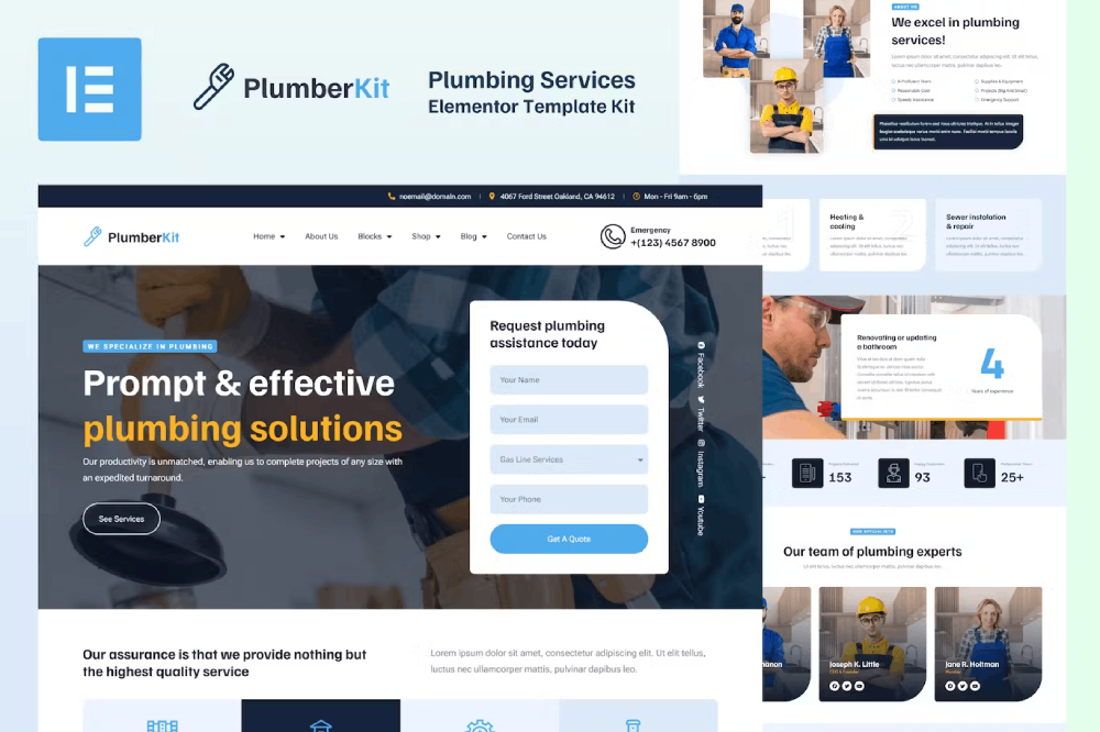 کیت قالب المنتور خدمات لوله‌ کشی PlumberKit