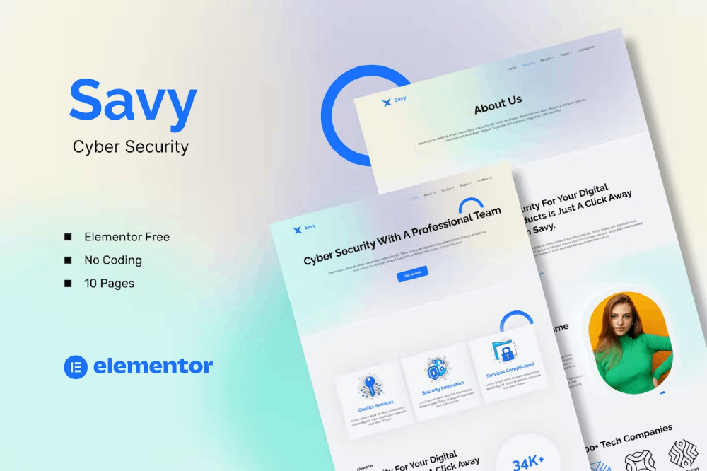 کیت قالب المنتور امنیت سایبری Savy