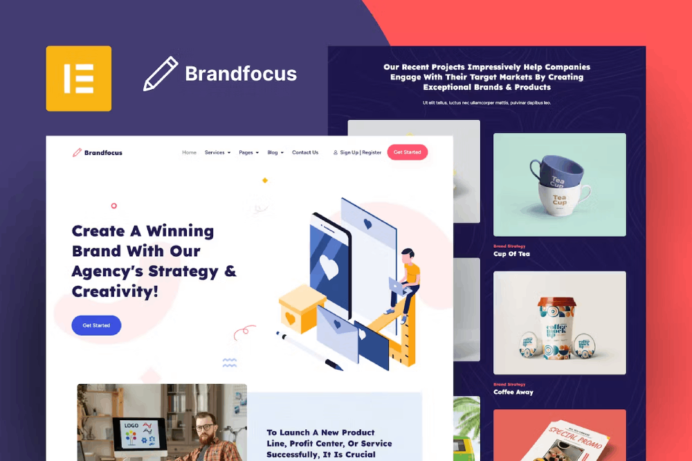 کیت قالب المنتور آژانس برندینگ Brandfocus