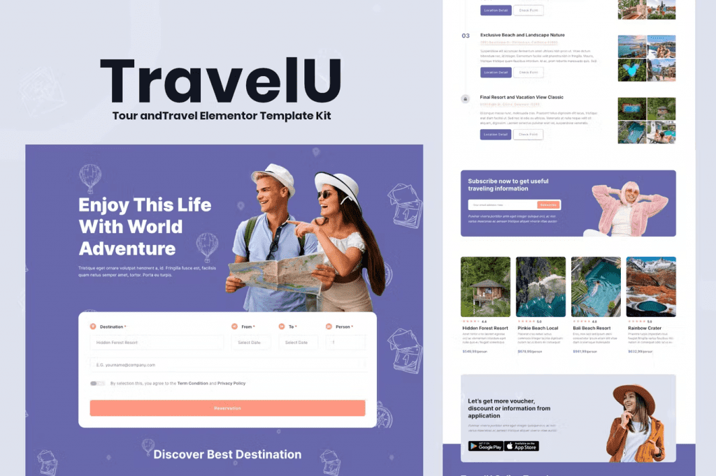 کیت قالب المنتور تور و سفر TravelU