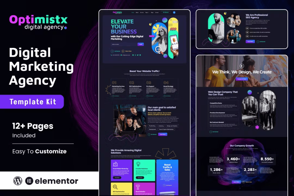 کیت قالب المنتور سئو و دیجیتال مارکتینگ Optimistix