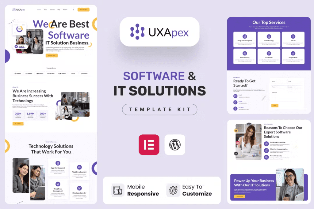 کیت قالب المنتور شرکت خدمات آی تی UXApex