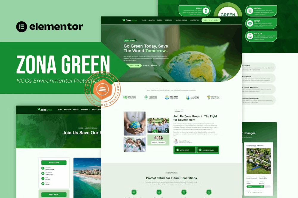 کیت قالب المنتور حفاظت از محیط زیست Zona Green