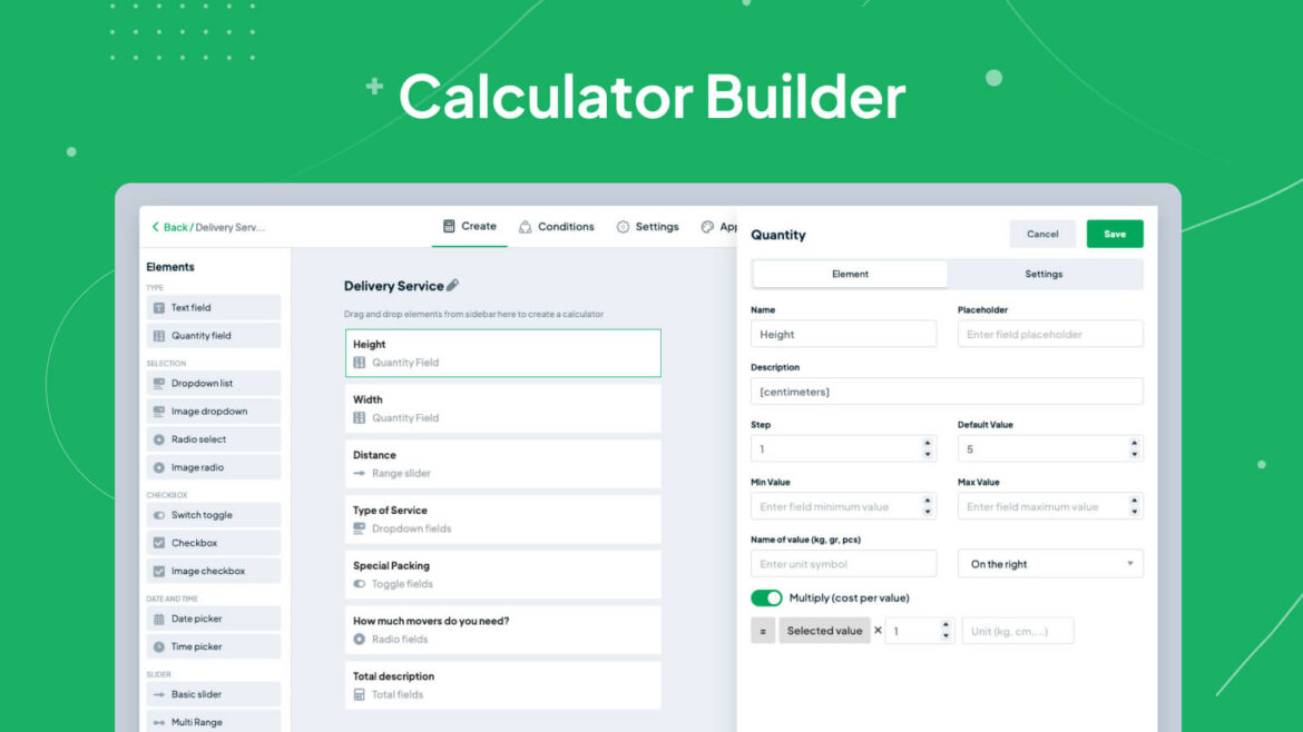 افزونه محاسبه هزینه خدمات سایت Cost Calculator